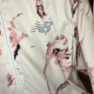 New Balance White and Pink Patterned Jacket